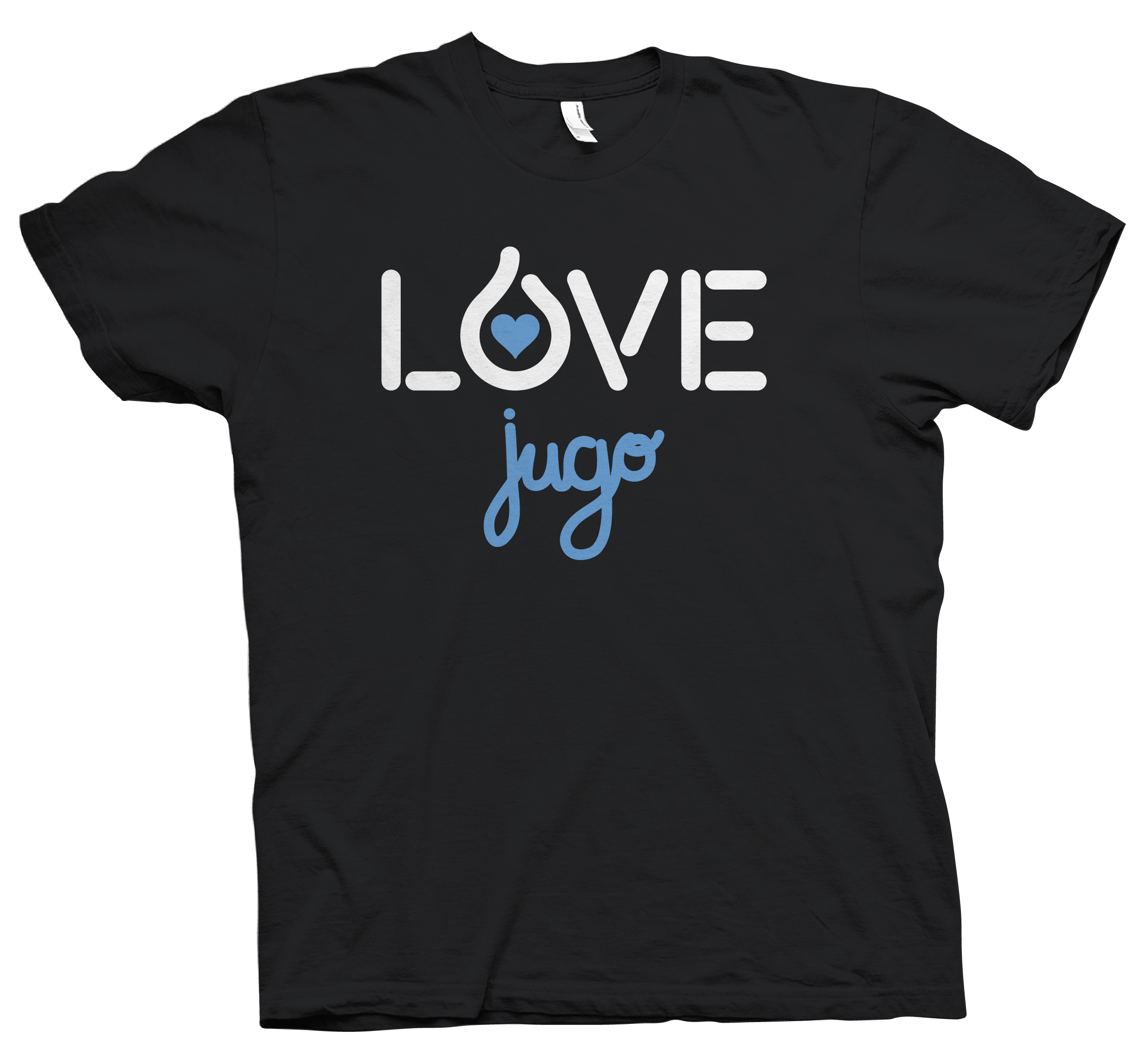 LOVEJUGO_logo_ver2A_tee_black front flat